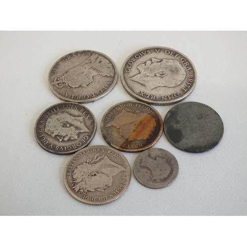 69 - 7 x EARLY SILVER COINS