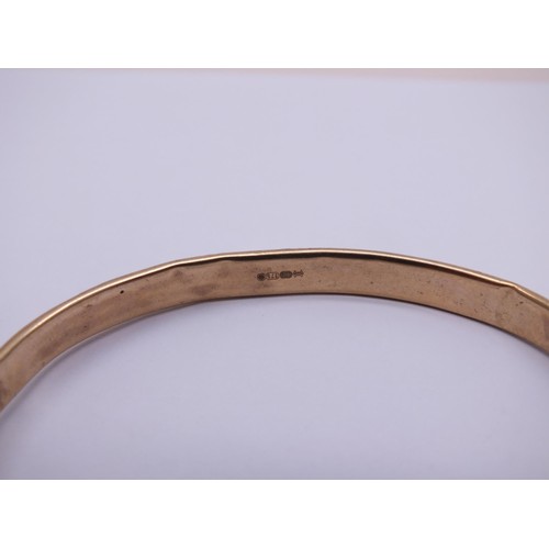 285 - 9ct GOLD TORQUE BANGLE 4.4g