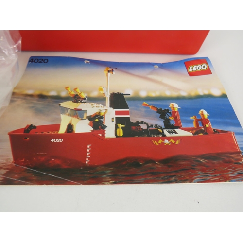 219 - LEGO FIRE RESCUE BOAT No 4020 COMPLETE WITH INSTRUCTIONS