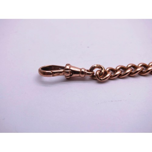 96 - 9ct ROSE GOLD ALBERT CHAIN 8