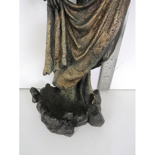 119 - LARGE BRONZED LOVERS ORNAMENT