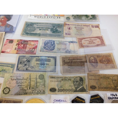 66 - COLLECTION OF BANKNOTES AND COINS