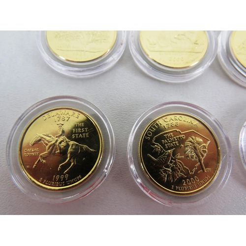 87 - 10 x USA STATE QUARTER DOLLAR COINS