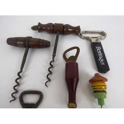 89 - 7 x VINTAGE BOTTLE OPENER/ CORKSCREWS