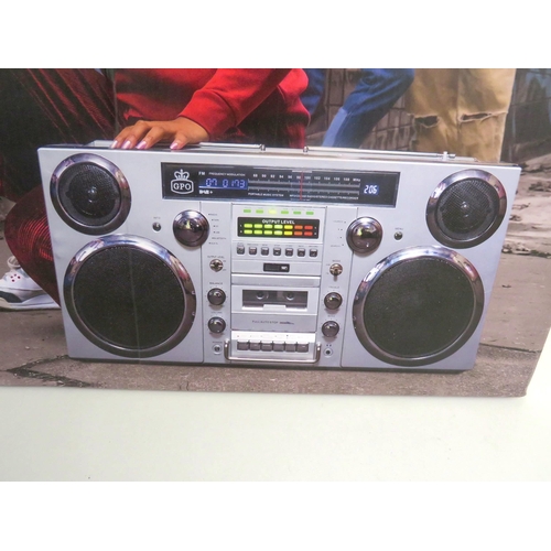 93 - G.P.O BROOKLYN PORTABLE BOOM BOX, CD, BLUETOOTH, CASSETTE PLAYER