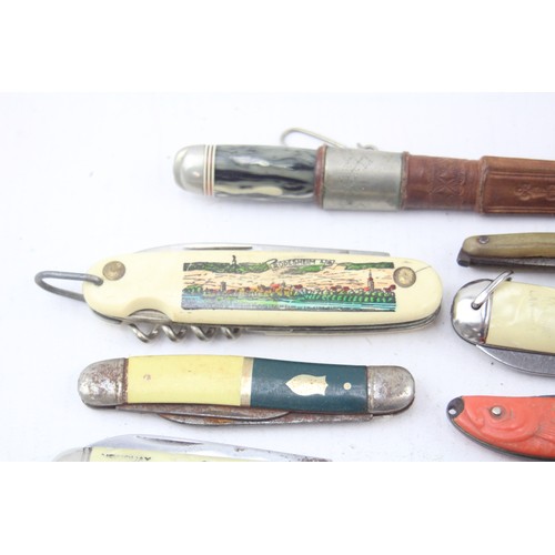 530 - 15 x Antique / Vintage Assorted Novelty Pocket KNIVES Inc Fish Knife Etc