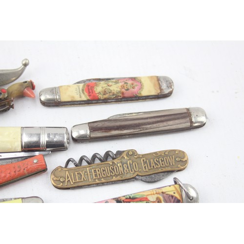 530 - 15 x Antique / Vintage Assorted Novelty Pocket KNIVES Inc Fish Knife Etc