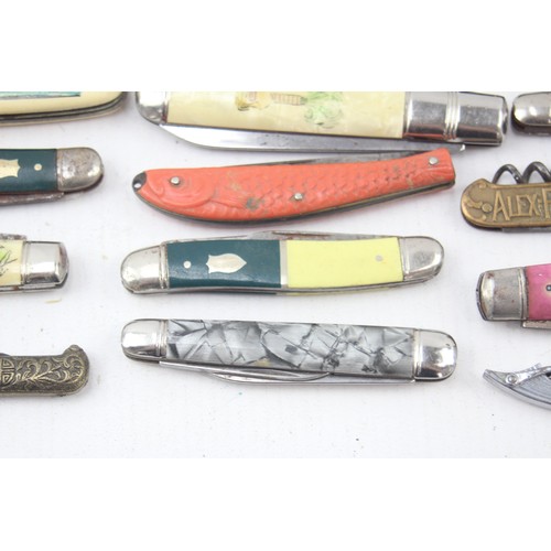 530 - 15 x Antique / Vintage Assorted Novelty Pocket KNIVES Inc Fish Knife Etc