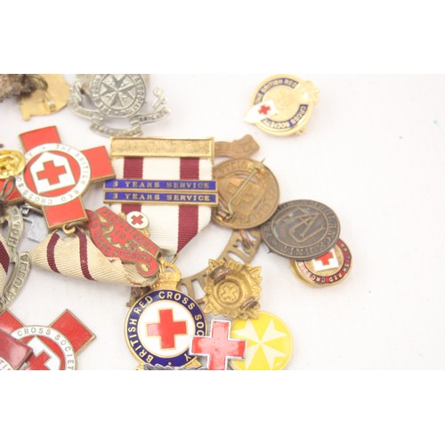 539 - Job Lot British Red Cross & Order of St John Medals & Badges Inc For Merit, Etc