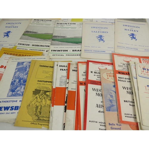 111 - 50 x OLD RUGBY LEAGUE PROGRAMMES