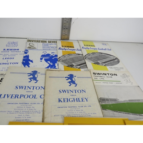 112 - 50 x OLD RUGBY LEAGUE PROGRAMMES