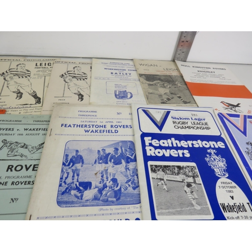 113 - 50 x OLD RUGBY LEAGUE PROGRAMMES