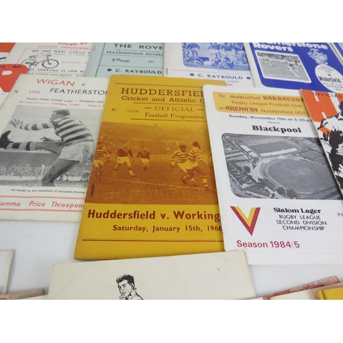 113 - 50 x OLD RUGBY LEAGUE PROGRAMMES