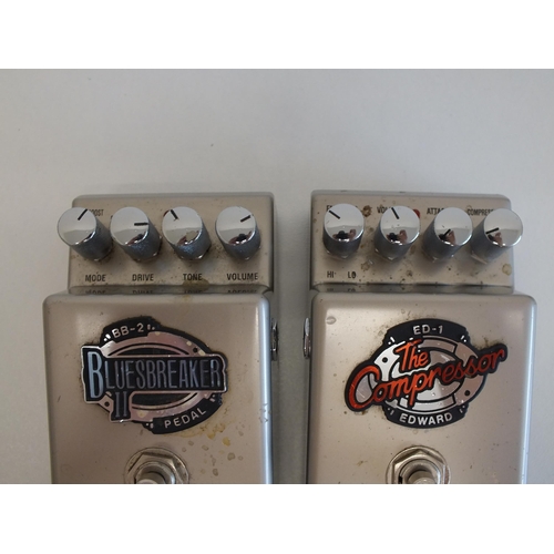 73 - MARSHALL BLUES BREAKER BB-2 OVERDRIVE PEDAL AND MARSHALL THE COMPRESSORED-1 EDWARD EFFECTS PEDAL