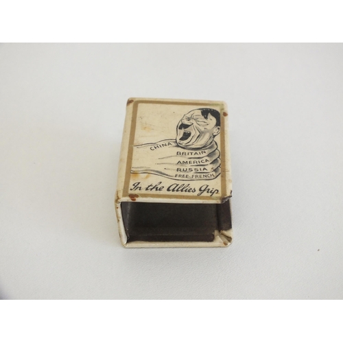 86 - WWII ADOLF HITLER COMICAL MATCHBOX COVER -  IN THE ALLIES GRIP