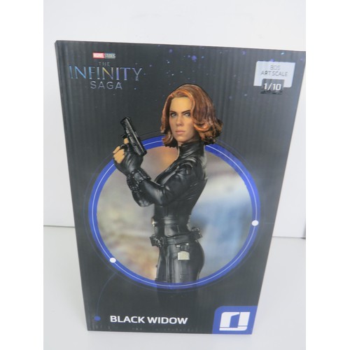 62 - BALCK WIDOW INFINITY SAGA 1/10 SCALE IRON STUDIOS- MARVEL THE AVENGERS MINT, BOXED, UNOPENED