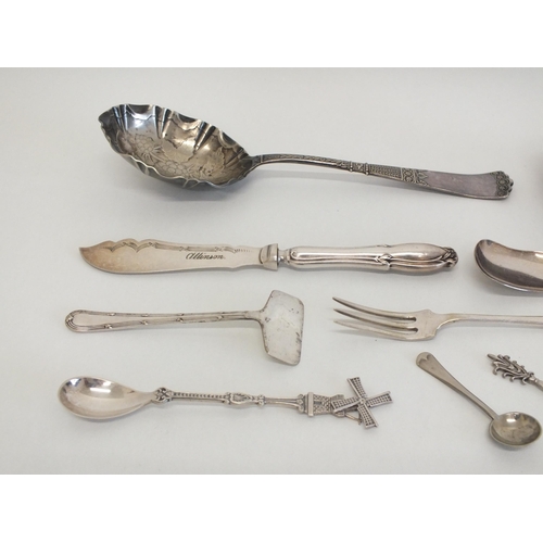157 - SELECTION OF SILVER PLATED WARE AND SILVER COINS