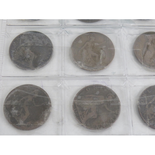165 - ONE SHEET OF 1D AND MIXED TIN FULL COINS
