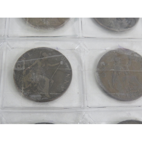 165 - ONE SHEET OF 1D AND MIXED TIN FULL COINS
