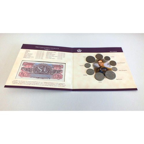186 - KING GEORGE VI STAMP, BANKNOTE AND COIN SET