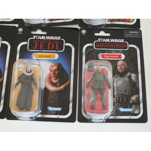 1 - 7 x STAR WARS VINTAGE COLLECTION CARDED FIGURES INCLUDES - THE MANDALORIAN, CLONE TROOPER, BIB FORTU... 