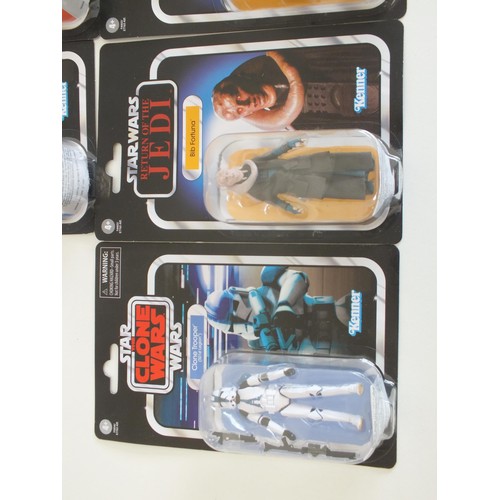 1 - 7 x STAR WARS VINTAGE COLLECTION CARDED FIGURES INCLUDES - THE MANDALORIAN, CLONE TROOPER, BIB FORTU... 