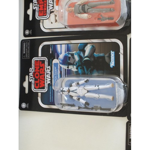 1 - 7 x STAR WARS VINTAGE COLLECTION CARDED FIGURES INCLUDES - THE MANDALORIAN, CLONE TROOPER, BIB FORTU... 