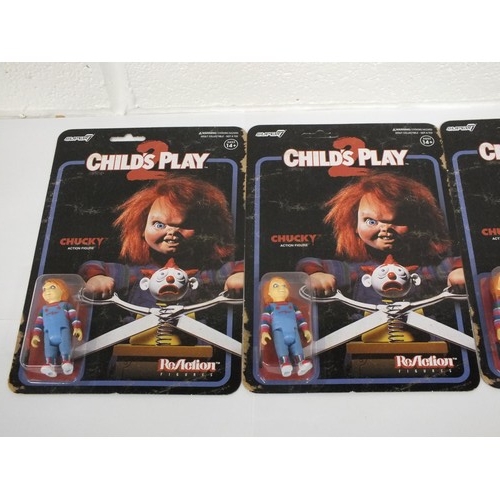 32 - 4 x Super 7 Reaction Figures - Chucky Childs Play