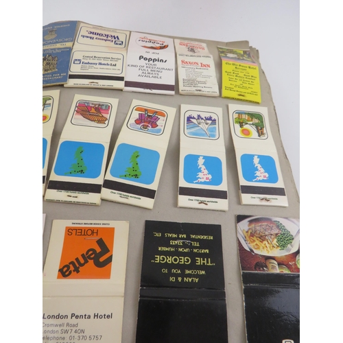 102 - COLLECTION OF VINTAGE MATCHBOXES AND MATCHBOOKS