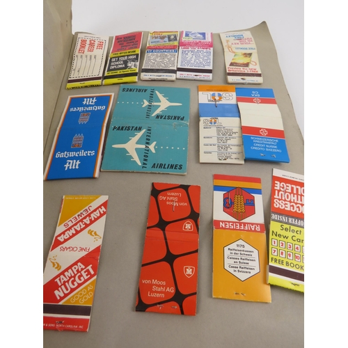 102 - COLLECTION OF VINTAGE MATCHBOXES AND MATCHBOOKS