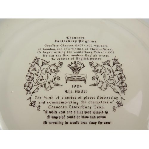 123 - SET OF SIX MASONS PILGRIM CANTEBURY TALES PLATES