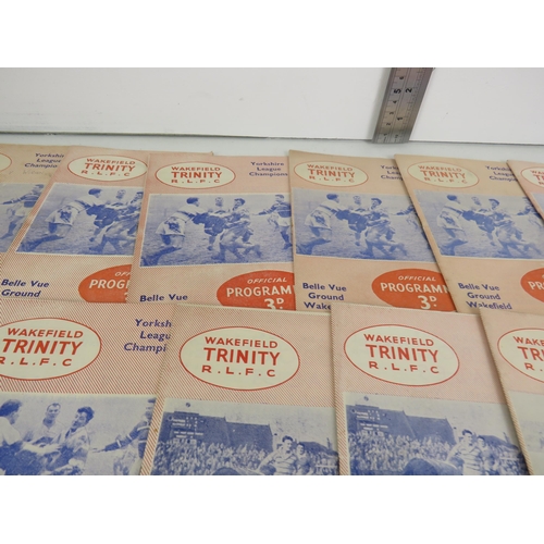 141 - 40- 1950'S WAKEFIELD TRINITY HOME PROGRAMMES