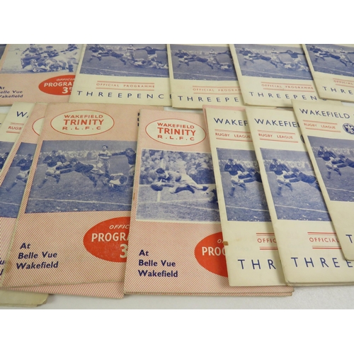 141 - 40- 1950'S WAKEFIELD TRINITY HOME PROGRAMMES