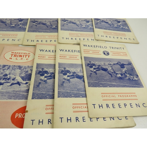 141 - 40- 1950'S WAKEFIELD TRINITY HOME PROGRAMMES