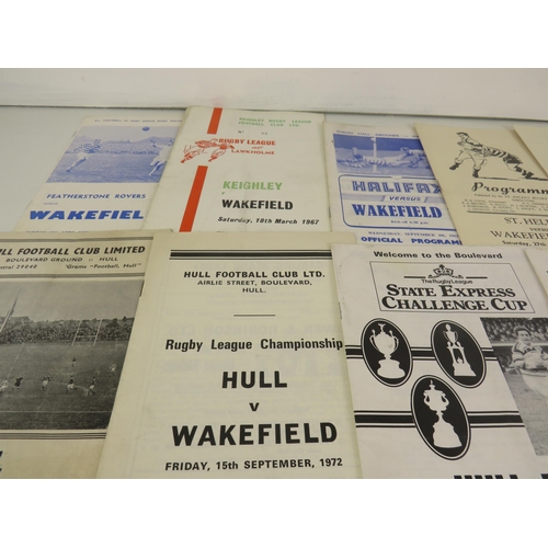 142 - 50 x OLD WAKEFIELD TRINITY AWAY PROGRAMMES