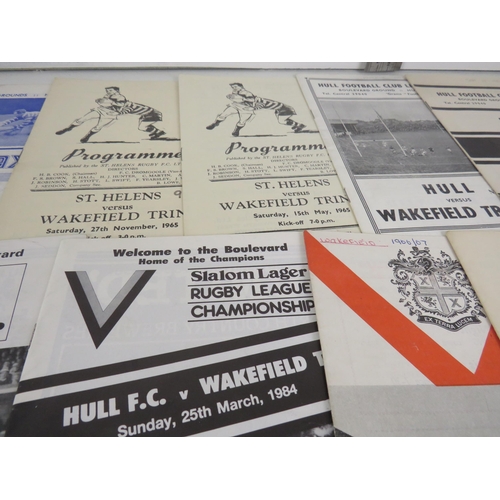 142 - 50 x OLD WAKEFIELD TRINITY AWAY PROGRAMMES