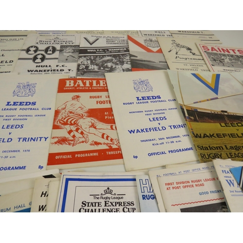 142 - 50 x OLD WAKEFIELD TRINITY AWAY PROGRAMMES