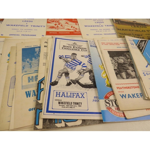 142 - 50 x OLD WAKEFIELD TRINITY AWAY PROGRAMMES