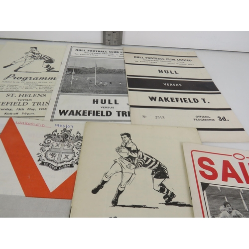 142 - 50 x OLD WAKEFIELD TRINITY AWAY PROGRAMMES