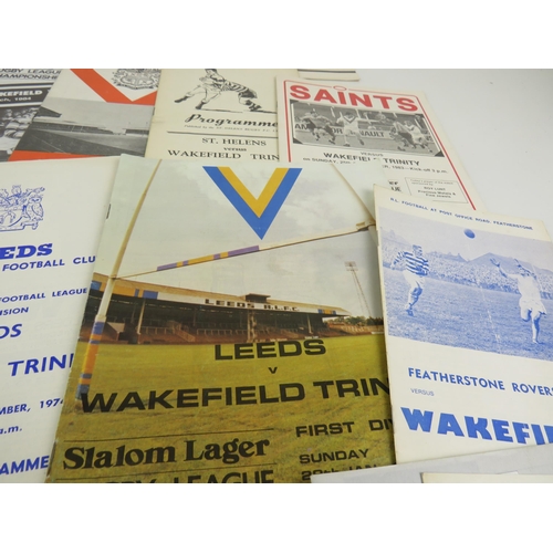 142 - 50 x OLD WAKEFIELD TRINITY AWAY PROGRAMMES