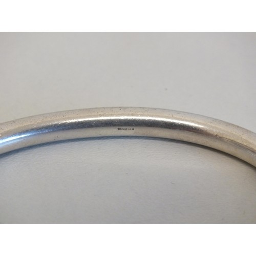 51 - STERLING SILVER TORQUE BANGLE - 57 GRAMS