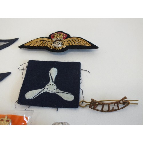 69 - 15 x VARIOUS MILITARY BRASS AND CLOTH BADGES