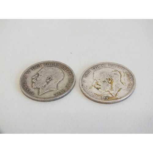 70 - 1915 AND 1917 SILER HALFCROWN COINS