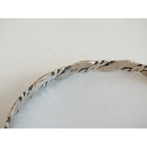 125 - 2 x SILVER BANGLES