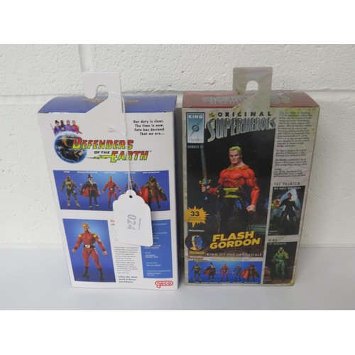 24 - NECA FLASH GORDON SAVIOR OF THE UNIVERSE ACTION FIGURE and FLASH GORDON KING OF THE IMPOSSIBLE - BOT... 