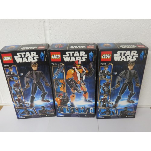 43 - 3 x LEGO STAR WARS - 2 x SERGEANT JYN ERSO and POE DAMERON