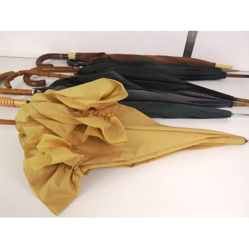 159 - 7 ASSORTED VINTAGE UMBRELLA'S