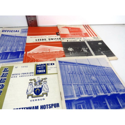 255 - FOOTBALL PROGRAMMES, APPROXIMATELY 100 MAINLY LEEDS UNITED, ENGLAND 1950'S ONWARDS ETC