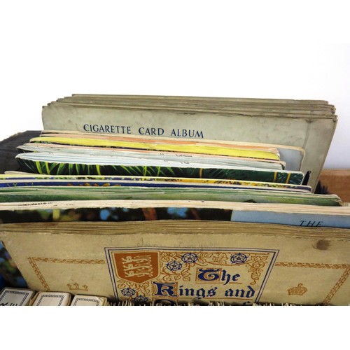 259 - LARGE COLLECTION OF CIGARETTE AND TEA CARDS, 1000'S OF CARDS, FULL SETS ALBUMS SORTED AND UNSORTED