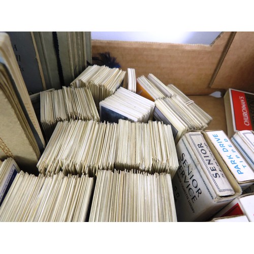 259 - LARGE COLLECTION OF CIGARETTE AND TEA CARDS, 1000'S OF CARDS, FULL SETS ALBUMS SORTED AND UNSORTED